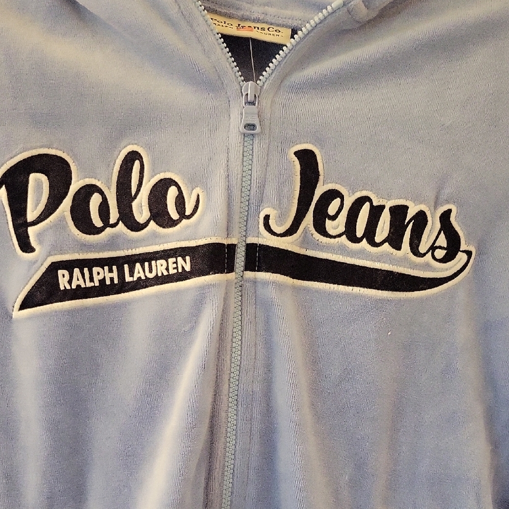 Ralph Lauren Light Blue Polo Jeans Zip-Up Hoodie NWT - Picture 7 of 7